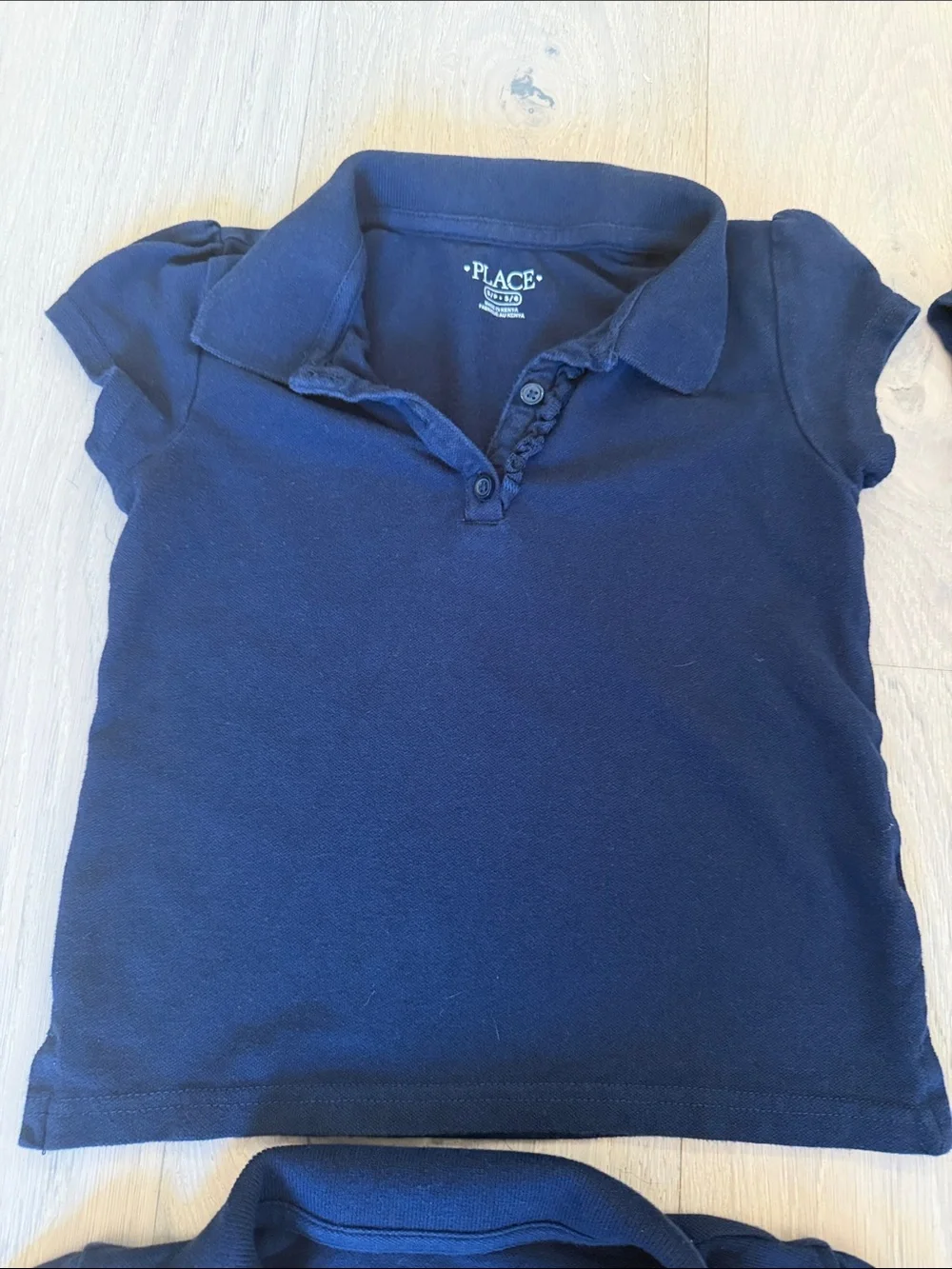 The Children's Place Navy Polo Shirt - Girls (Set of 4) Size 5/6